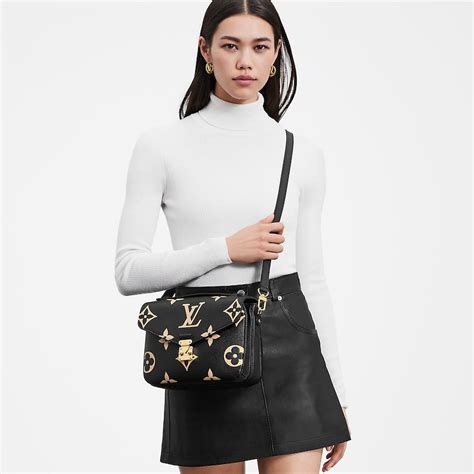 lv m45773|Pochette Métis Bicolour Monogram Empreinte Leather.